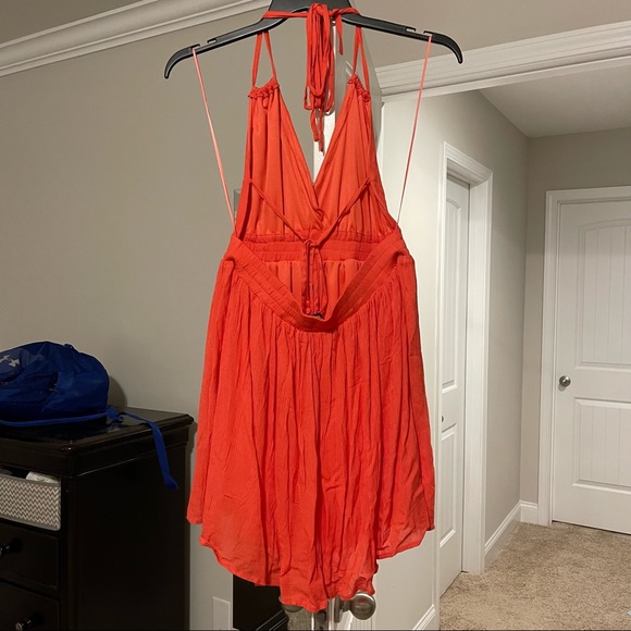 Coral Halter Dress - Picture 3 of 4